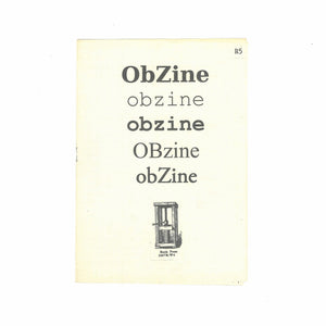 'ObZine Edition 1' (2019)